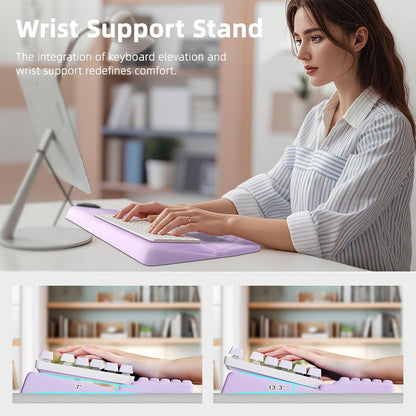 Ospelelf Keyboard Wrist Rest, Comfortable Ergonomic Keyboard Stand Riser Holder for Office Home
