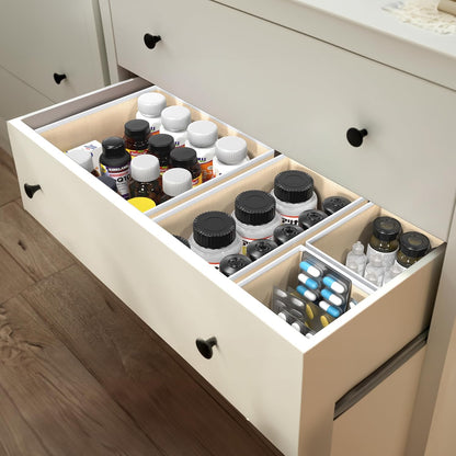 SIMPLE HOUSEWARE Foldable Drawer Organizer for Clothes/Underwear/Panty/Onesie Stocking Bin, Set of 12, Black