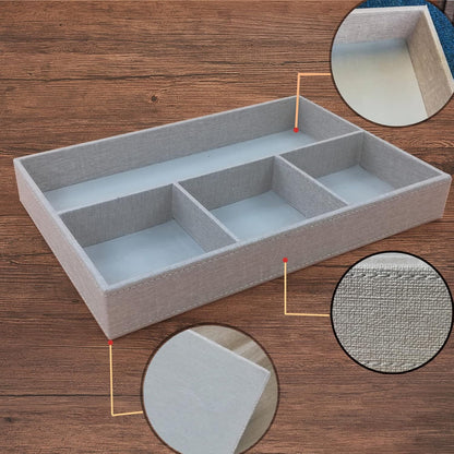 Desktop Glove Box, Nightstand or Dresser Organizer, Valet Tray, Entry Table Organizer, Dresser Storage Box,PU Leather Drawer Storage Decorative Trays.