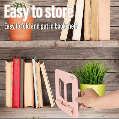 Portable Book Stand Book Holder Book Rest for Kids Reading Hands Free Cookbook Holder Textbook Stands Music Stand Lightweight Waterproof Book Stand Gifts School Supplies (Purple 11.82" *8.26")