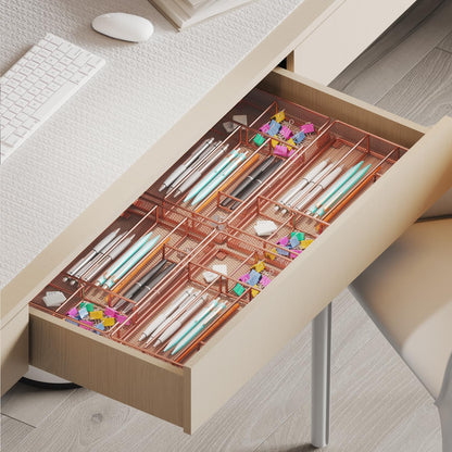 Desk Drawer Organizer Tray, Office Drawer Organizer, Workspace Organizers, Suitable for Tools, Pencils, Office Supplies Storage (Black)