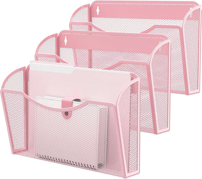 MINDEPOT Wall File Organizer,Hanging Wall Mounted File Folder Binder Holder Mail Organizer for Office,Home and School Supplies