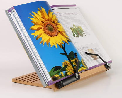 BS2500 Large 16x10.5 Portable Adjustable Foldable Bookstand Holder for Reading Hands Free Large Thick Heavy Textbooks Cookbooks Tablets