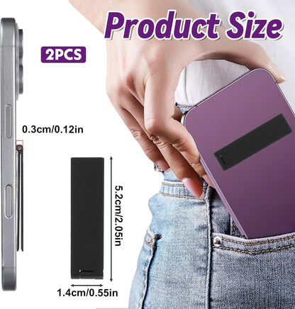 2Packs Ultra-Thin Cell Phone Holder, Adjustable Mini Alloy Phone Stand Vertical and Horizontal Phones Stand Portable Foldable Phones Holder for Mobile-Phone Tablet