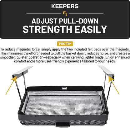 KEEPERS - Under Desk Drawer Slide Out – Metal Under Desk Storage Drawer for Office, Home, RV, Kitchen – Slim Under Table Attachment with Easy DIY Mount - Under Desk Organizer - Fits in 11x10x2In