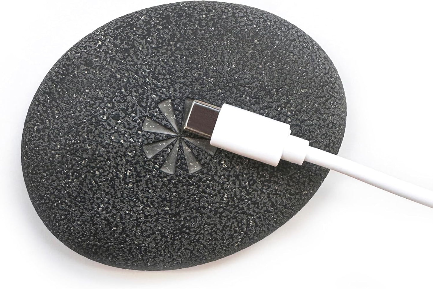 Tech Candy The Holding Stone Magnetic Cord Anchor – Weighted Desk Cable Holder for Charging Cords Universal, USB, Lightning, Magnetic Cable Organizer for Desk, Nightstand, Counter, Car, Home, Office