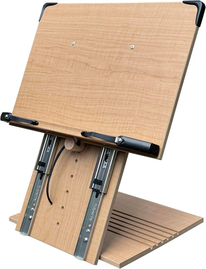 BS1500PRO Large Portable Height Adjustable Foldable Eye-Level Ergonomic Bookstand Holder for Reading Hands Free Large Thick Heavy College Textbooks Tablets Neck Pain Free