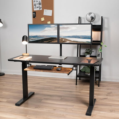 VIVO Large Clamp-on Computer Keyboard and Mouse Under Desk Slider Tray, 27 x 11 inch Pull Out Platform Drawer, White, MOUNT-KB05W