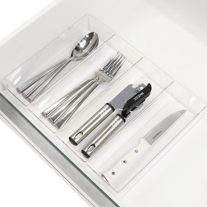 Simple Houseware Clear Drawer Organizer for Office Bin Desk Storage, Assorted Size, 6 Packs