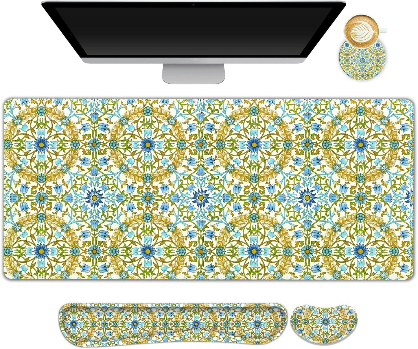 ArtSo Upgraded Wrist Rest Support for Mouse Pad & Keyboard, Ergonomic Gel Mousepad Non-Slip Rubber Base Home,Office Pain Relief, Easy Typing Cushion Neoprene, Soft Memory Foam, Purple Heart Butterfly