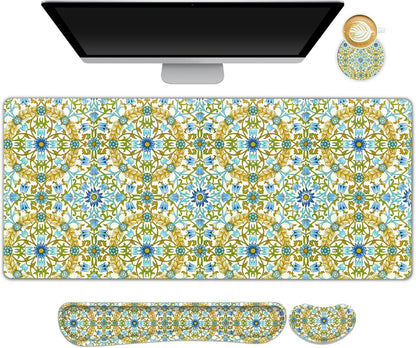 ArtSo Upgraded Wrist Rest Support for Mouse Pad & Keyboard, Ergonomic Gel Mousepad Non-Slip Rubber Base Home,Office Pain Relief, Easy Typing Cushion Neoprene, Soft Memory Foam, Purple Heart Butterfly