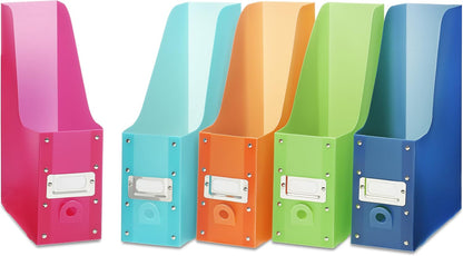 Whitmor Magazine Storage Desk Organizers - Black (Set of 5)