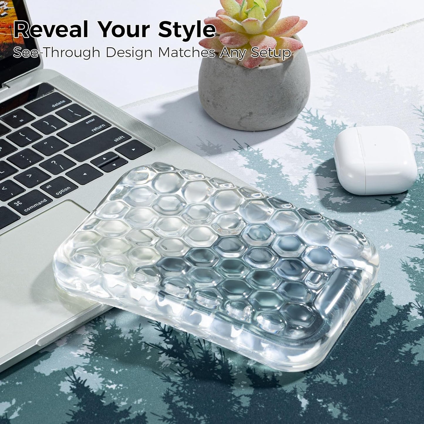 Ospelelf Ergonomic Elbow Pad, Gel Keyboard Wrist Rest Support for Office Desk Chair, Arm Wrist Pad for Typing Pain Relief, 1 Pack