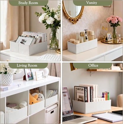 Criusia Drawer Organizer 18-Piece Set, Dresser Organizer for Baby Clothes, Foldable Closet Storage & Drawer Dividers for Underwear, Socks, Nursery (Beige)