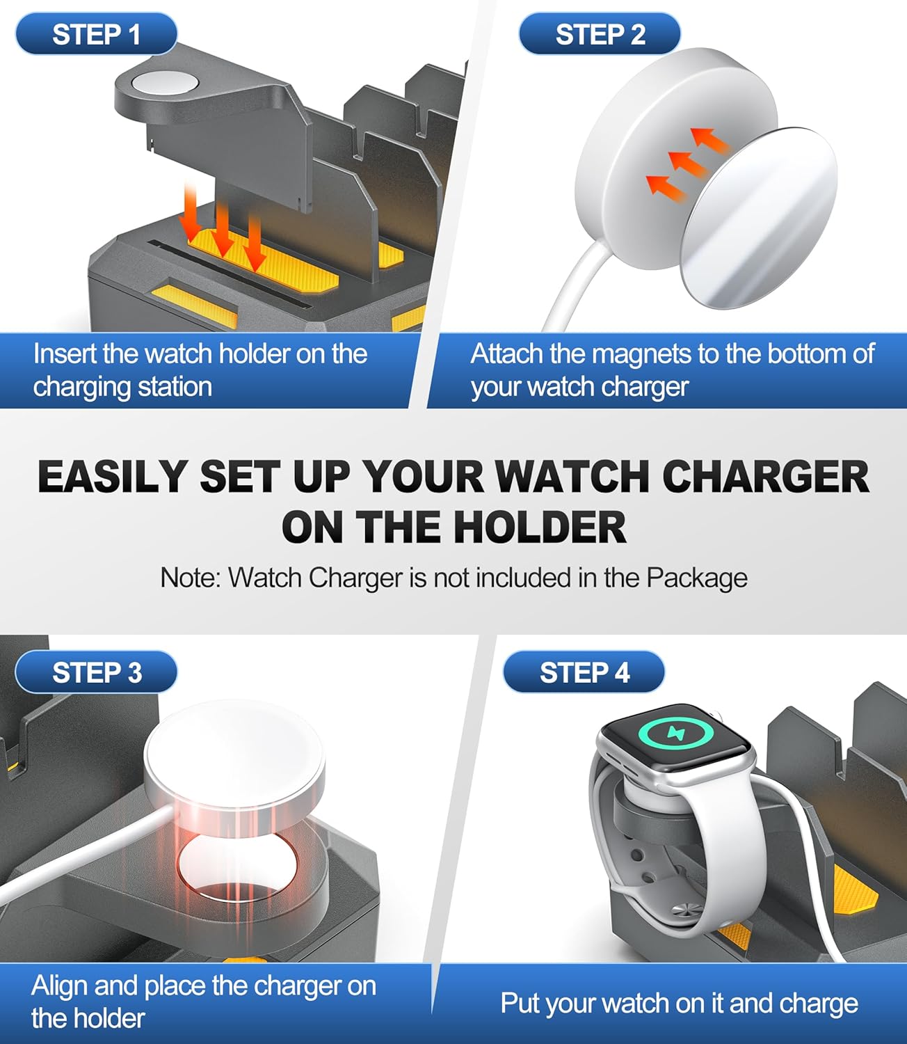 Charging Station for Multiple Devices, Honcila 6 in 1 Multi Charger Station Charging Dock for Cellphone Tablet iPhone iPad and More - 50W Charging Station Organizer with 6 Mixed Charging Cables