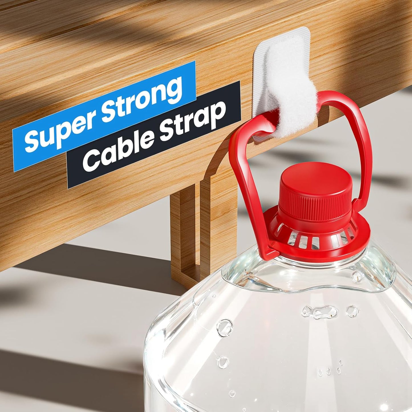 Cable Management Under Desk, 【Up to 15 Cord】【Enhanced Wire Holder】 Cord Organizer, Adjustable Hook and Loop Cable Ties, Home Office Essentials, Cable Hider Clips Under Table, 20 Pair