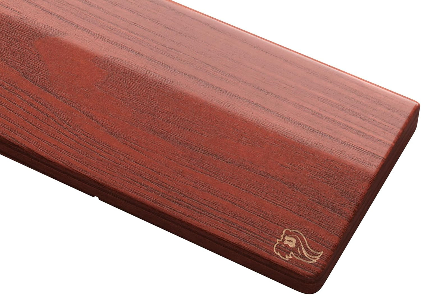 GLORIOUS Gaming Wooden Keyboard Wrist Rest (Compact) - White Ash Wood, Medium-Coarse Grain, Smooth Surface, Sweat & Oil Resistant, Easy Clean, Anti-Slip Rubber Base, 13" x 4" x 0.79" - Onyx