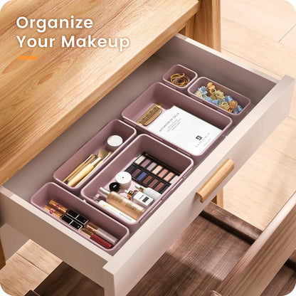 【Military Grade】A-LuGei Drawer Organizer, 【𝟱𝗦𝗶𝘇𝗲】 Makeup organizer, 【Holds 177 Items】 Bathroom Organizers and Storage, Organization and Storage, Desk Drawer Organizer for Bathroom Vanity