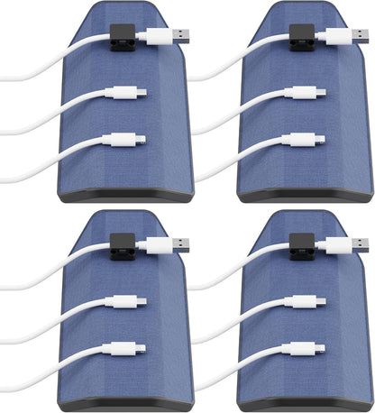 CHARGEWORX Magnetic Cable Organizer – Weighted Non-Adhesive Cord Holder with 3 Magnetic Clips for USB-C, Lightning & MagSafe Cables – Desk, Office & Nightstand Cable Management