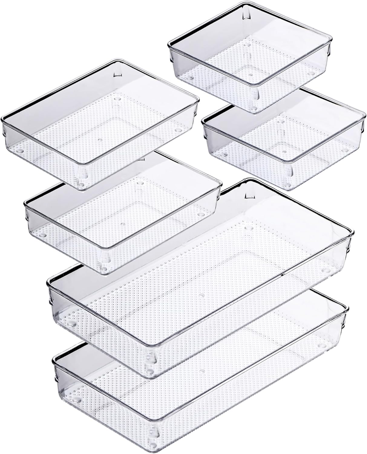 Mesh Tray Silverware Drawer Organizer, Utensil Cutlery Tray Office Supplies with Interlocking Arm Drawer Dividers Organizer for Flatware, Knives,Home,Office, School,Bedroom 12X6'' Black