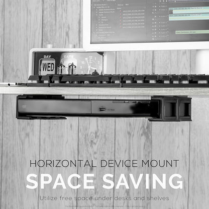 Screwless 1.5" Wide Horizontal Cable Box Mount, Modem, Router, Mesh, Streaming Media Devices & More | Mount Horizontally Any Device upto 1.5" Wide & 4lb, Strong VHB Adhesive, No Tools by Brainwavz