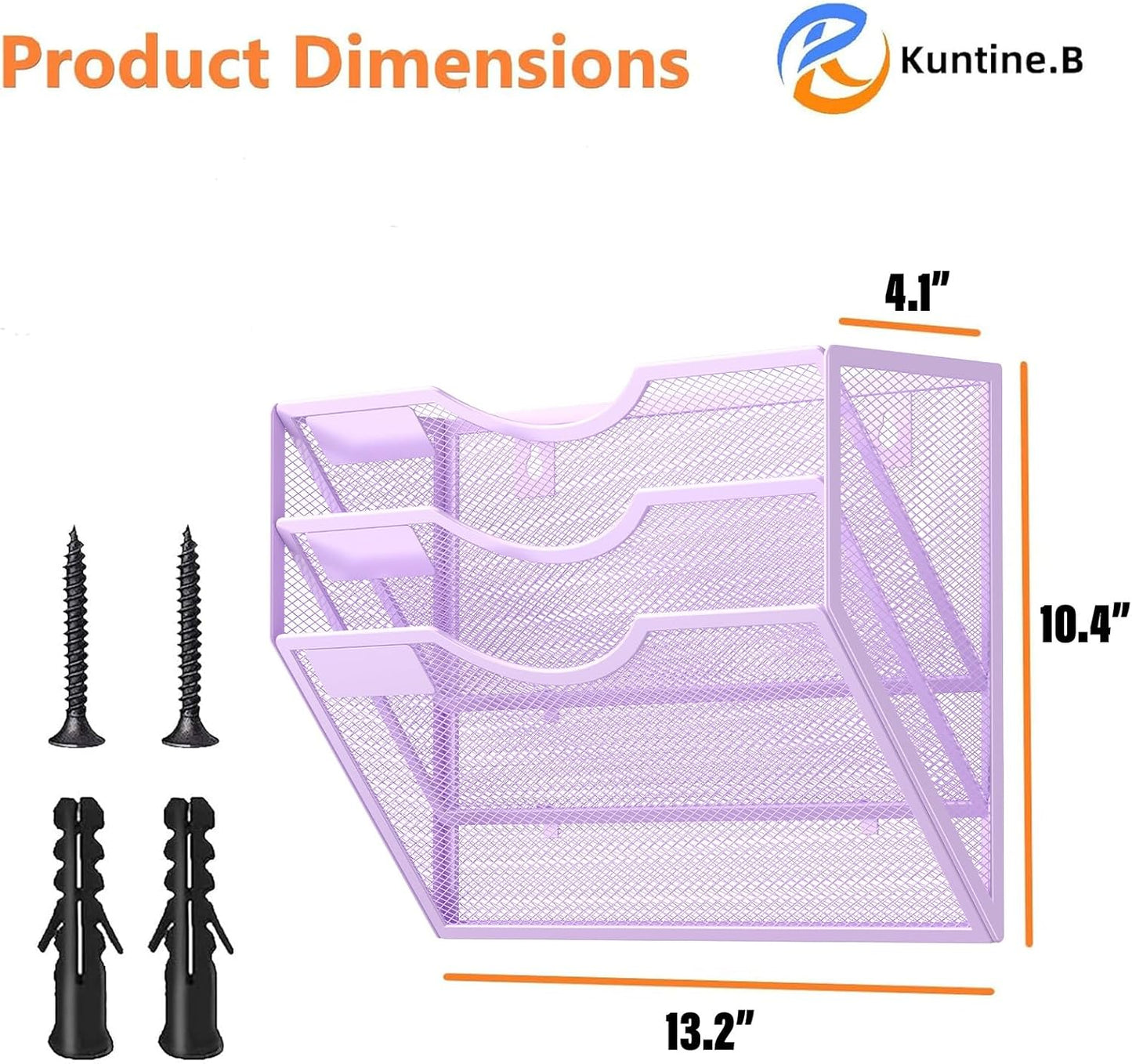 Kuntine.B Wall File Organizer Office Hanging Magazine Holder Wall File Organizer for Office Home (Black, 5 Tier)