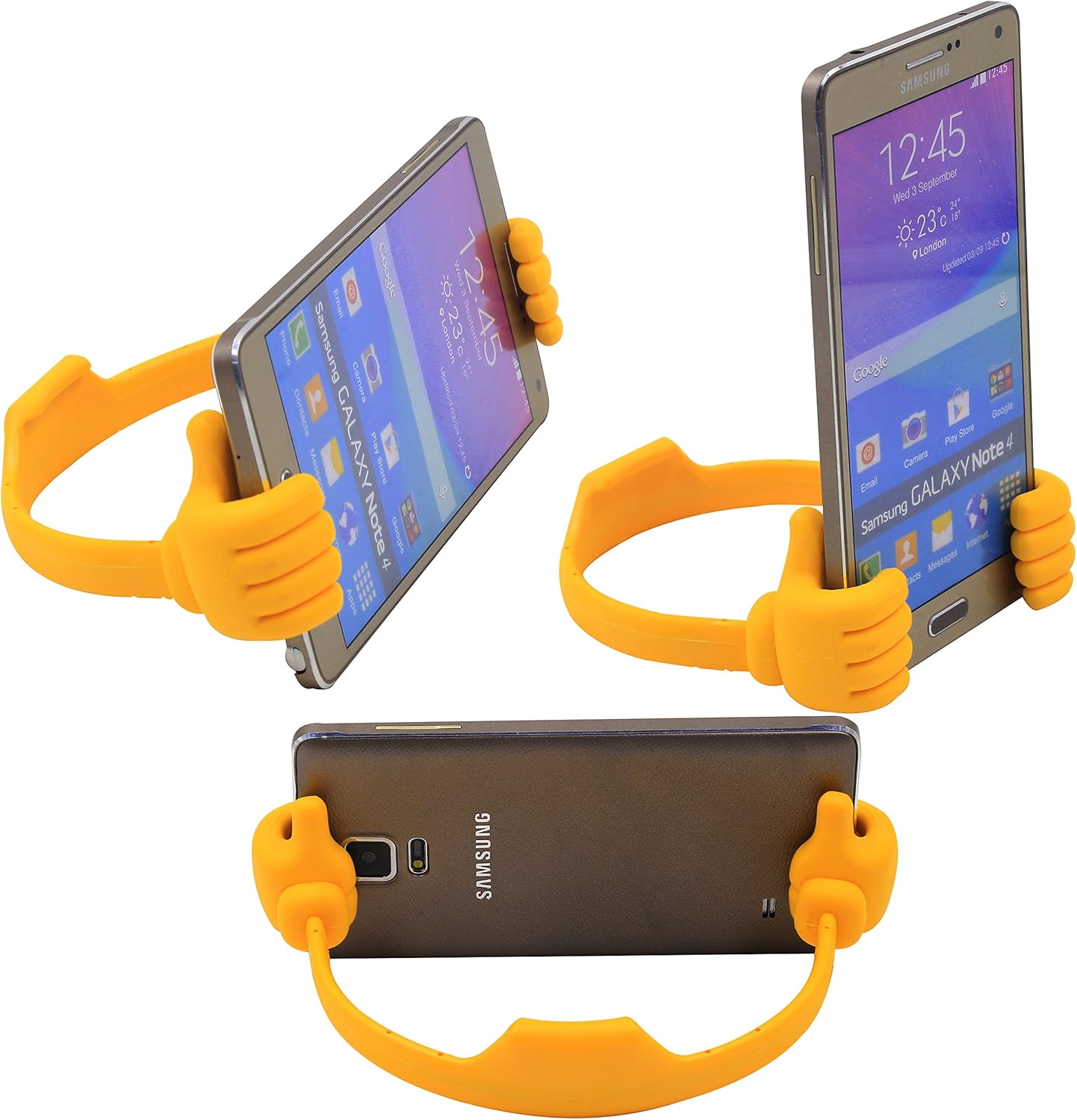 Honsky Thumbs-up Cell Phone Stand Holder,Tablet Stand Cradle for Desk Desktop Smartphone Cellphone Mobile Phone,Tablets - Universal, Adjustable Flexible,Blue