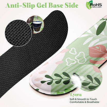 Gimars Upgrade Enlarge Silky and Superfine Fabric Gel Memory Foam Keyboard Wrist Rest Set, Ergonomic Keyboard Mouse Wrist Support for Typing Pain Relief, Comfort for Office, Gaming, Computer
