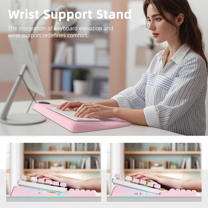 Ospelelf Keyboard Wrist Rest, Comfortable Ergonomic Keyboard Stand Riser Holder for Office Home