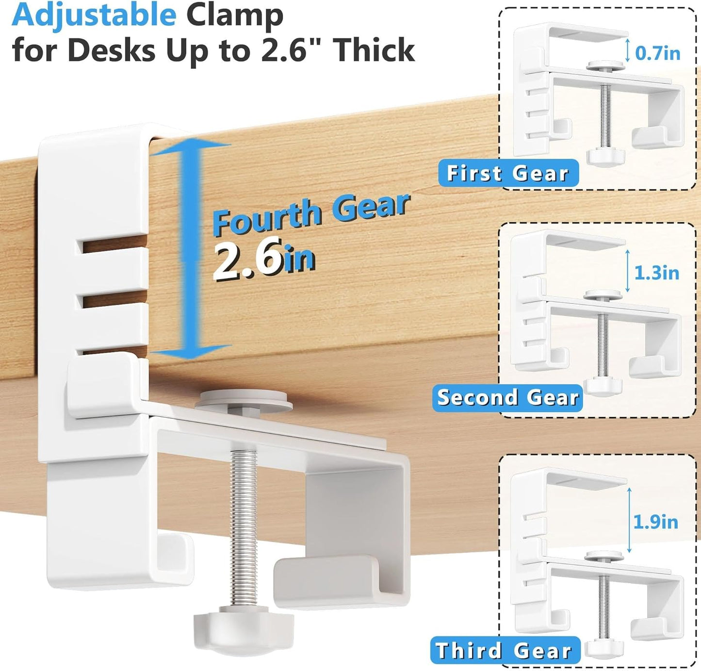 Litwaro Under Desk Cable Management Tray No Drill, 36" Cord Organizer with Clamp for Standing Desk, Premium Fabric Cable Tray with Wire Management for Office Home, Black