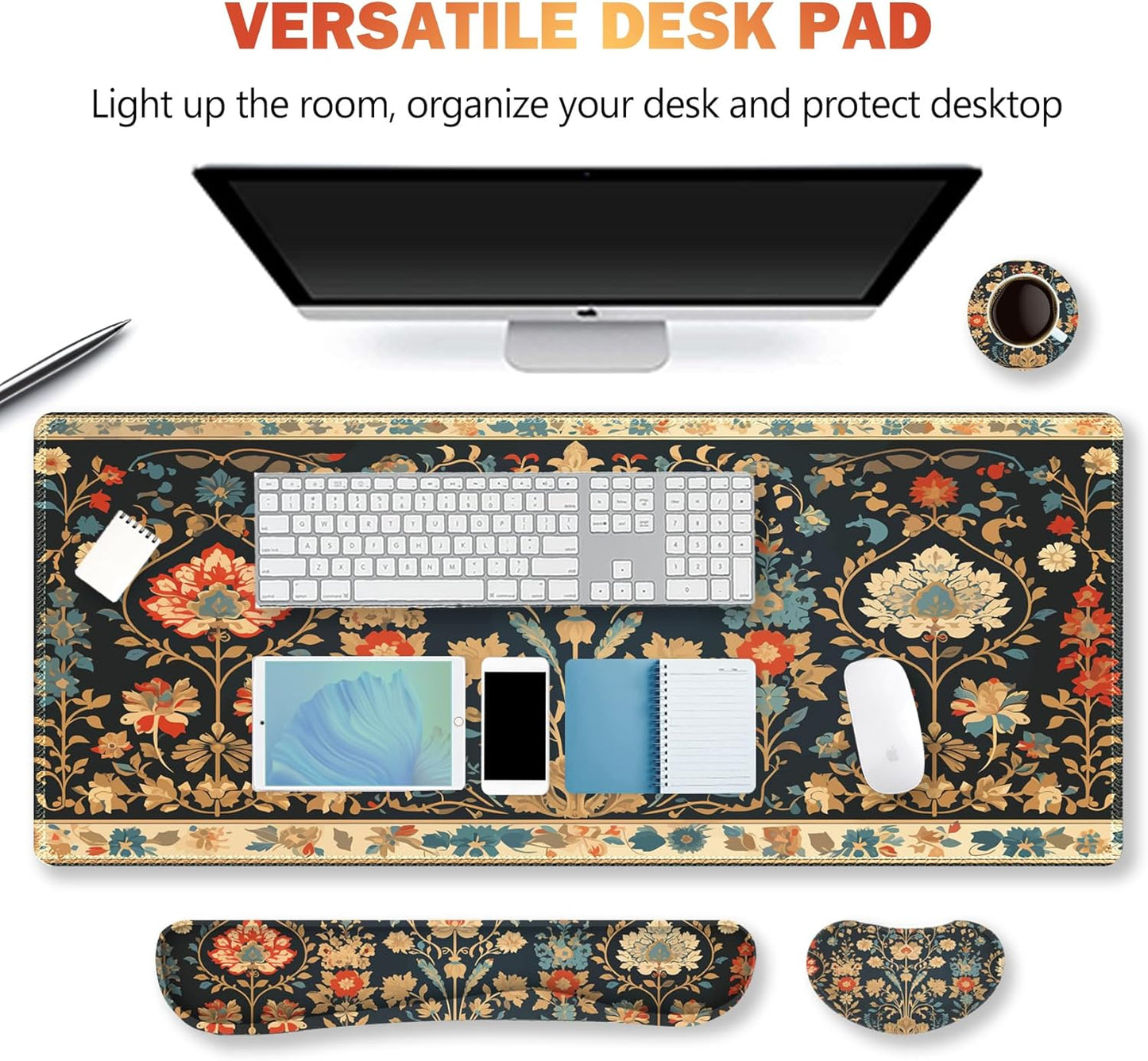 ArtSo Upgraded Wrist Rest Support for Mouse Pad & Keyboard, Ergonomic Gel Mousepad Non-Slip Rubber Base Home,Office Pain Relief, Easy Typing Cushion Neoprene, Soft Memory Foam, Purple Heart Butterfly