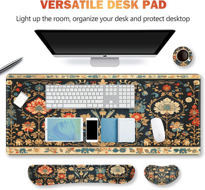 ArtSo Upgraded Wrist Rest Support for Mouse Pad & Keyboard, Ergonomic Gel Mousepad Non-Slip Rubber Base Home,Office Pain Relief, Easy Typing Cushion Neoprene, Soft Memory Foam, Purple Heart Butterfly