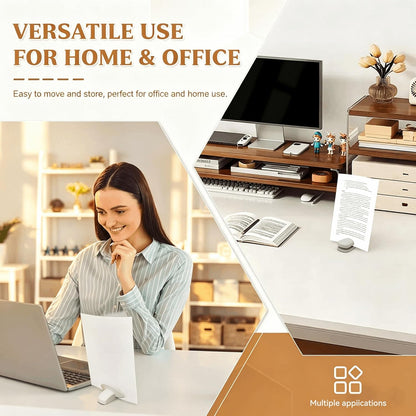 Document Holder for Typing - Document Stand for Desk When Typing,Portable Copies Stand Desktop Document Holder Stand for A4 Paper Documents Office Typing Reading (White)