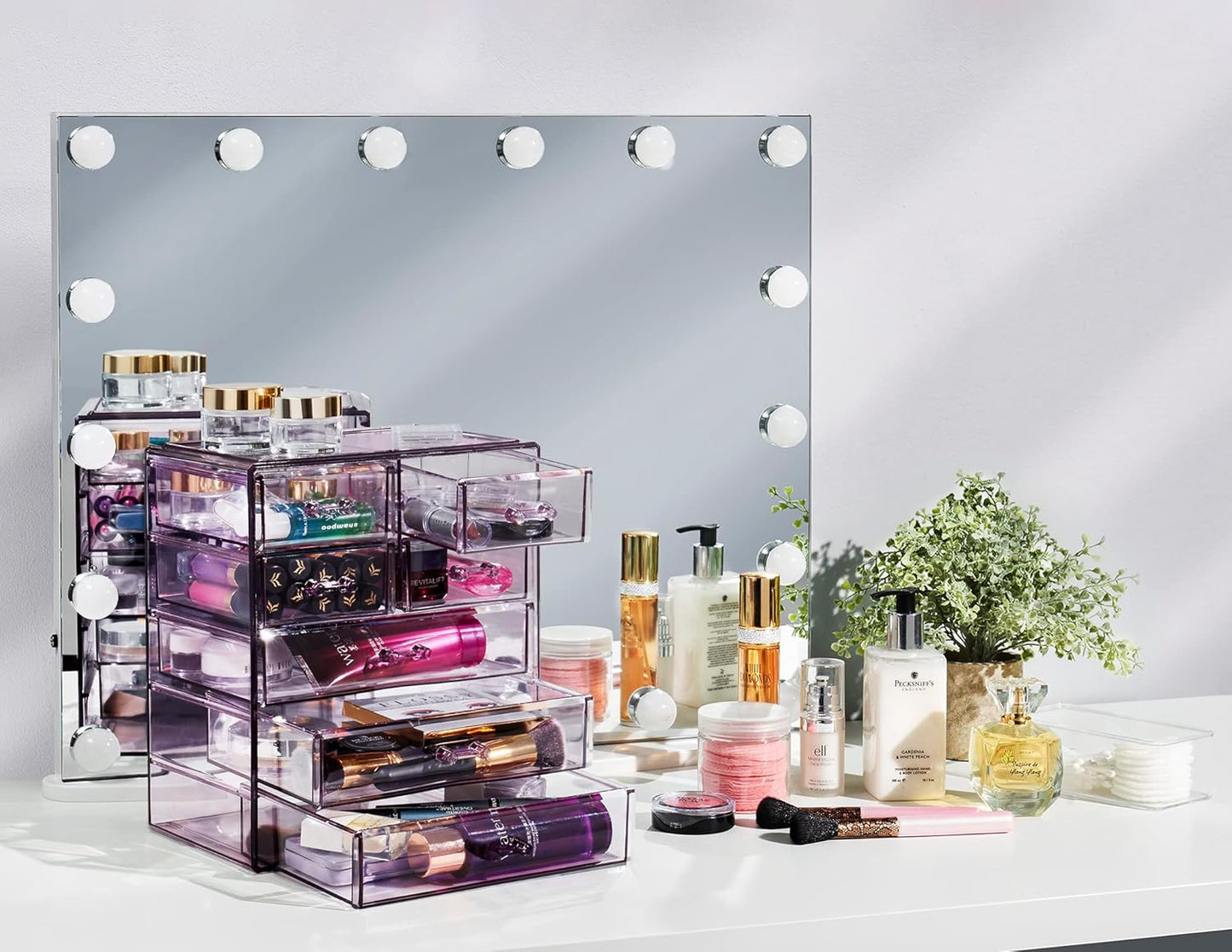 Sorbus Acrylic Makeup Organizer Set, 6-Drawer Vanity & Countertop Cosmetic Storage with Small & Wide Drawers, Clear Makeup Storage for Brushes, Lipsticks, Jewelry – Holiday Gift for Women & Teens