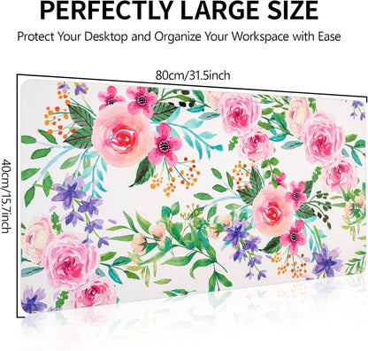 Wrist Rest for Computer Keyboard and Mouse, Ergonomic Design Wrist Support Pad for Keyboard, Soft Memory Foam Desk Pads Support Hand and Arm Easy Typing Pain Relief, 2 Piece Pad, Cream Pink