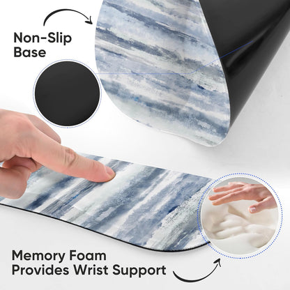 Ergonomic Keyboard Mouse Pad Wrist Rest Support Set for Laptop/Computer/Desktop,Memory Foam Hand Rest Wrist Cushion for Gaming/Office,Lightweight Comfortable & Pain Relief (Flowers)
