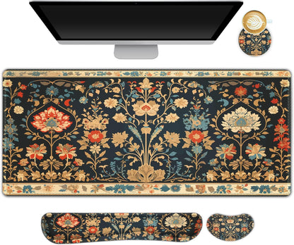 ArtSo Upgraded Wrist Rest Support for Mouse Pad & Keyboard, Ergonomic Gel Mousepad Non-Slip Rubber Base Home,Office Pain Relief, Easy Typing Cushion Neoprene, Soft Memory Foam, Purple Heart Butterfly