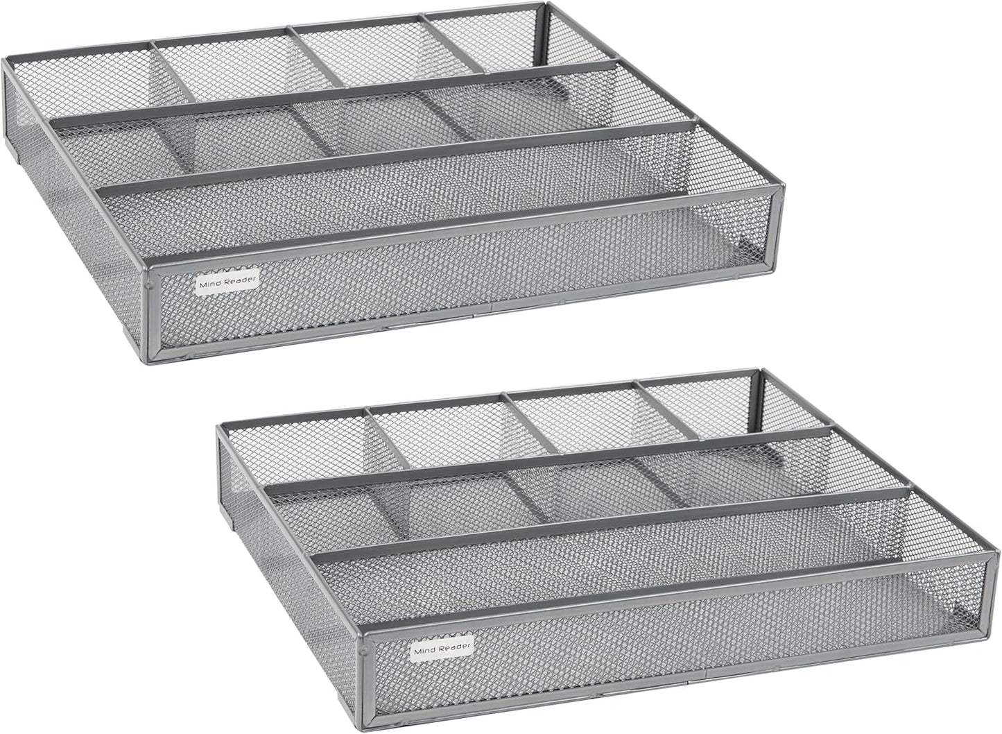 Mind Reader Expandable Mesh Desk Drawer Organizer, Adjustable from 9.25" to 17.125", Office Supply Storage Tray, Makeup Organizer, Black