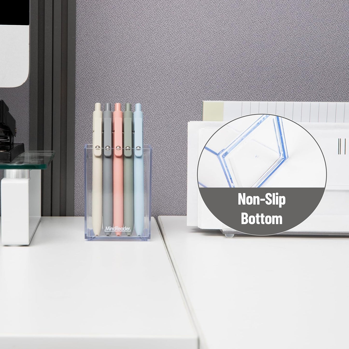 Mind Reader Paper Tray, Desktop Organizer, File Storage, Modern, Office, Acrylic, Clear