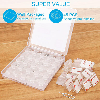 120 PCS Cable Clips, Adhesive Cord Clips for Wires on Wall, Strong Wire Clips Holders Cord Organizer for Cable Management, Christmas Lights, USB, Phone Charger, Cat 6, Car Dash Cam (Small, Black)