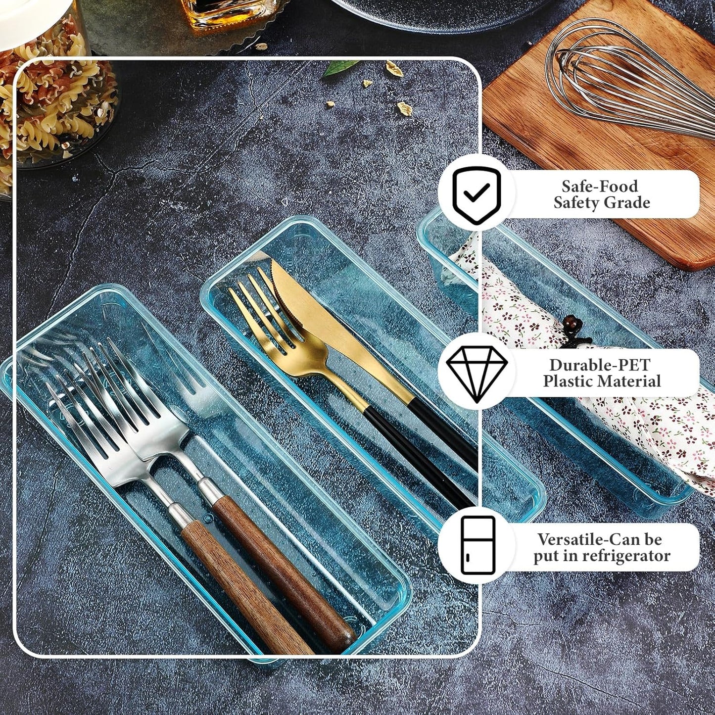 Maitys 12 Pcs Clear Drawer Organizer 9 x 3 x 2 Inches Plastic Rectangle Trays Makeup Vanity Storage Bins and Kitchen Drawers Dividers for Office Desk Silverware Kitchen Utensils(Clear)