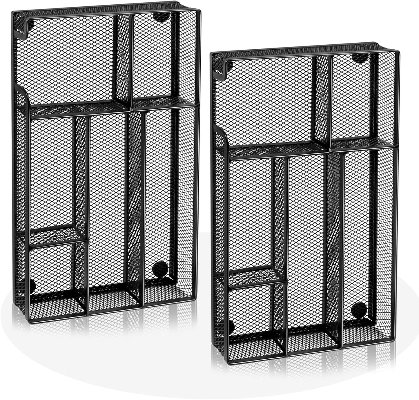 Desk Drawer Organizer, Office Drawer Divider Organizer Tray with 6 Compartments, Metal Mesh Desktop Organization and Accessories for Stationery Makeup Kitchen Toolroom School ＆Office, 12.6x8.27x1.6 in