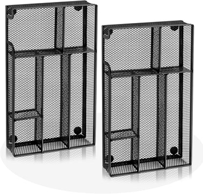 Desk Drawer Organizer, Office Drawer Divider Organizer Tray with 6 Compartments, Metal Mesh Desktop Organization and Accessories for Stationery Makeup Kitchen Toolroom School ＆Office, 12.6x8.27x1.6 in
