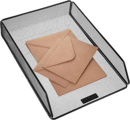 Mr. Pen Mesh Desk Organizer - Single Tray with Letter Tray, File Holder for Desk Paper Management