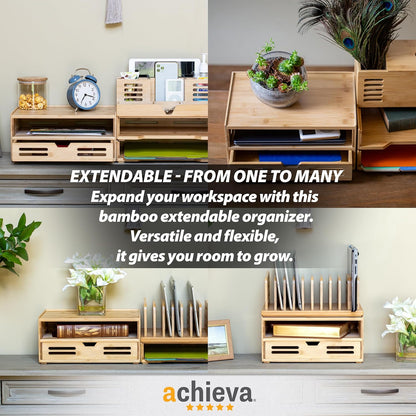Achieva Bamboo Desk Organizer (71001)