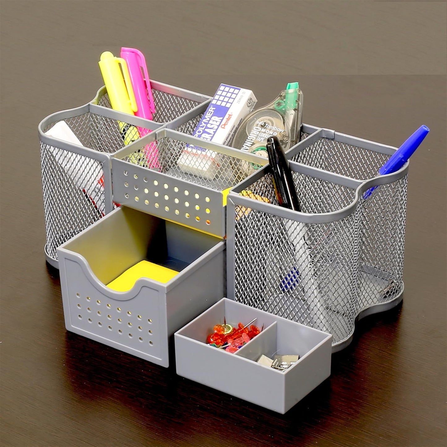 Deco Brothers Desk Organizers Pen Holder Office Caddy Storage, Black