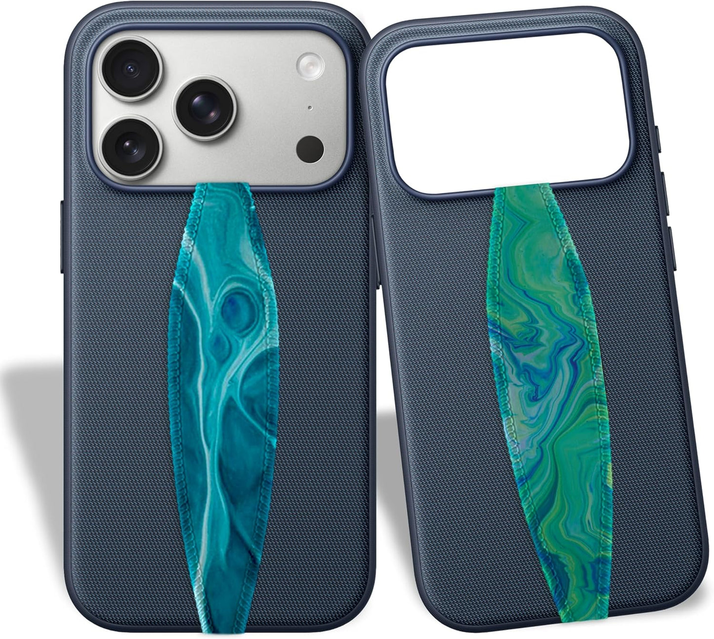 Switchbands Universal Phone Grip Strap – Customizable Phone Holder for Hand, Wireless Charging Safe Phone Handle Grip, Reuseable Phone Strap for iPhone, Samsung & Android Cases - Metallic Rose