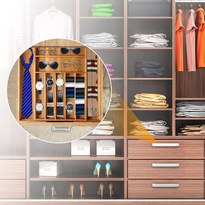 Kitchen Silverware Drawer Organizer and Storage Flatware Cutlery Utensil Holder Spice Rack Containers Bathroom Counter Cabinet Office Desk Makeup Drawer Tray Kitchen and Dining Tools Decor Accessories