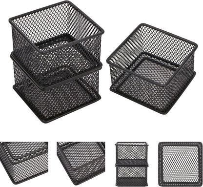 Annova Stackable Mesh Drawer Cabinet and Shelf Organizer Bins Storage Basket School Office Supply Holder Tray- Set of 2 (Gold, 3x3x2 Inch)