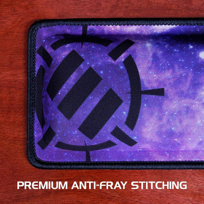 ENHANCE Keyboard Wrist Rest - Keyboard Wrist Support with Memory Foam Pad and Premium Anti-Fray Stitching - Fits Full Size Boards Helps with Pain for PC, Laptop, Office Typing - Galaxy